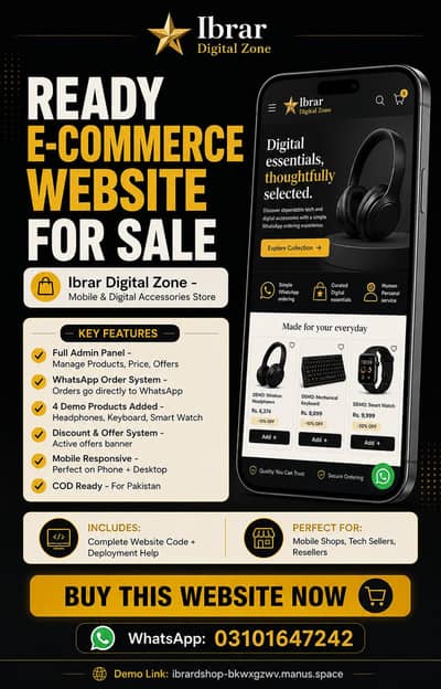 Website For Sale Ecommerce Store
