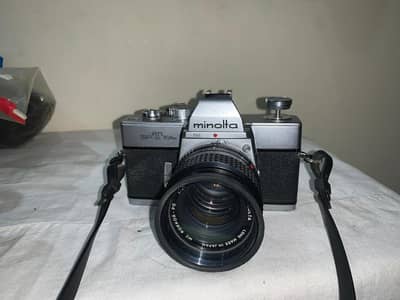 Vintage Minolta SR-T 101b Film Camera + Rokkor Lens Mint Condition