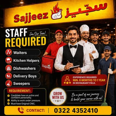 Staff Required for restaurant