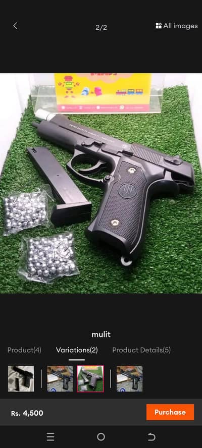 Pietro Beretta  Gardone V. T. - Made in Italy  Metal Gun High Wigh
