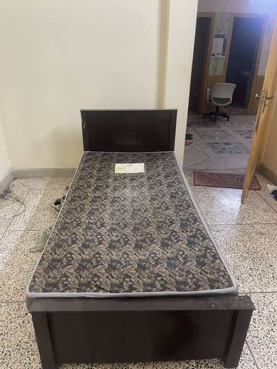 Bed wooden with mattress