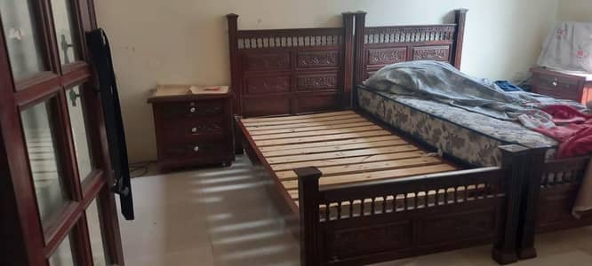 single beds for sale with side table  contact number 03201207646