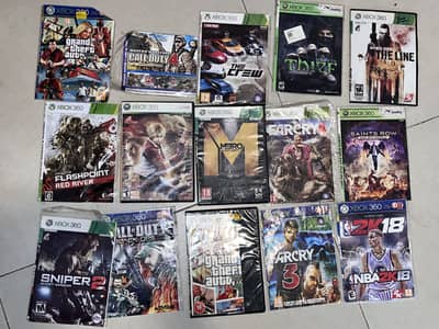 Lot of 14 Xbox 360 Games Discs (GTA V, COD, Far Cry 4 & More)