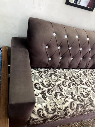 sofa 4 seater. dark brown color.