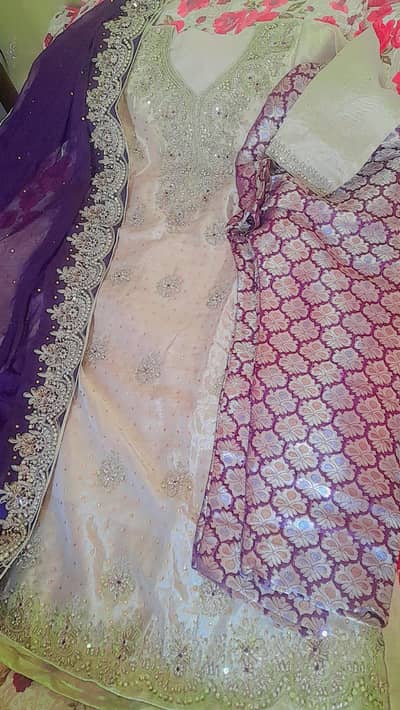 fancy bridle maxi dress  heavy work ready to wear