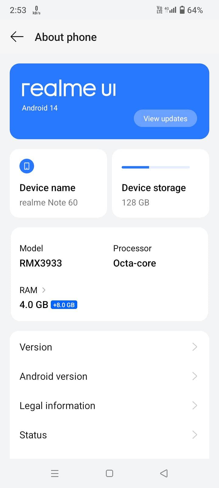 Realme Note 60 0