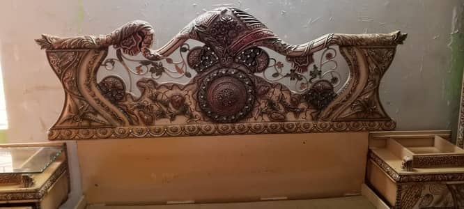 Complete Bed set with side tables, wardrobe, etc without mattress