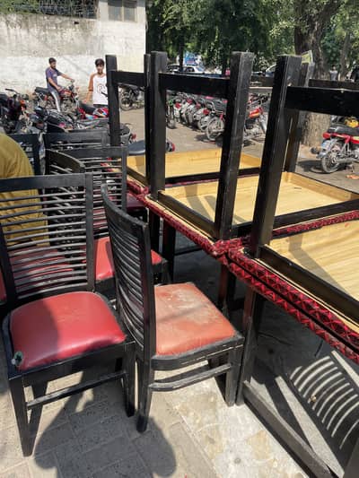 Hotel chairs and tables