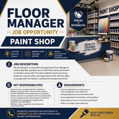 Floor Manager – Job Opportunity