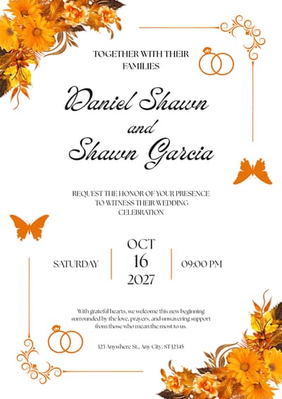 Custom Wedding & Birthday Invitation Card Design - 24H Delivery