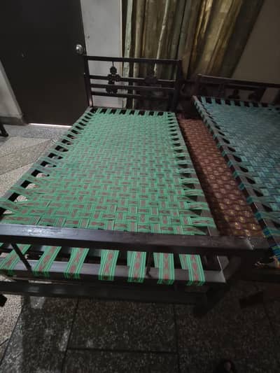 Set of 12 Steel Single Beds / Charpais – Bulk or Single Sale