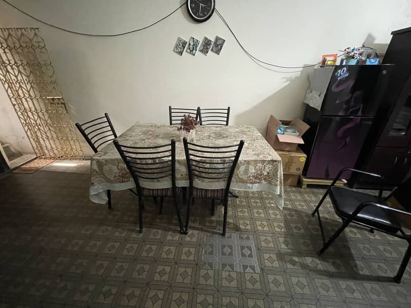 Dining Table with 5 Chairs, Center Table & Curtains 4