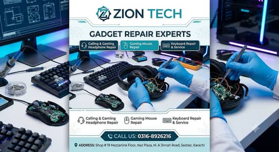 Call centre & gaming Headphone mouse Repairing Contact inbox