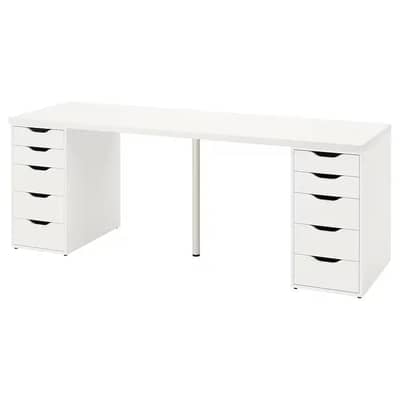 IKEA ALEX ERGONOMIC OFFICE TABLE WITH SIDE TABLE 10/10 URGENT SALE