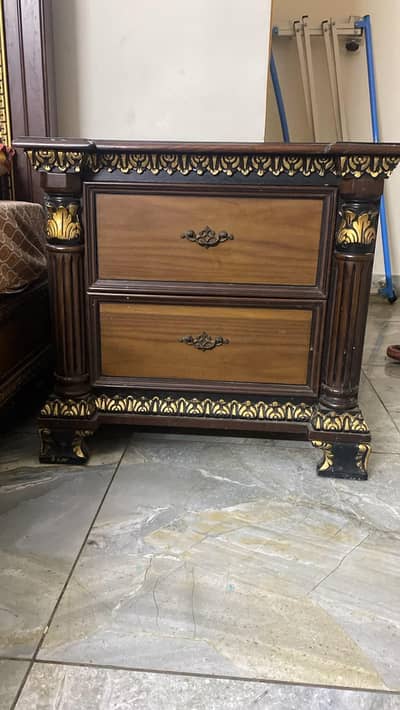 King Bed, Side table and Dressing Table for Sale