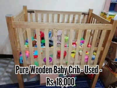 wooden baby cot/grib