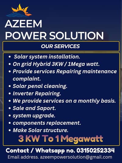 Azeem power solution 0315/025/2334