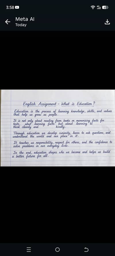 Neat hand writing tando adam