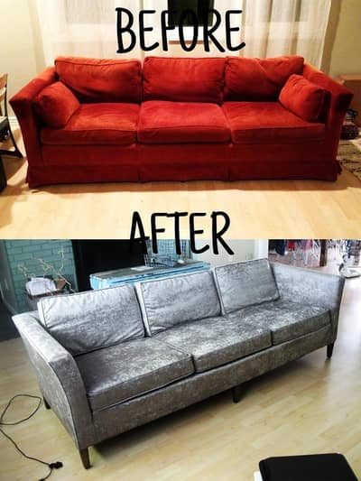 L shape sofa / sofa set / sofa repair / fabric change / sofa poshish