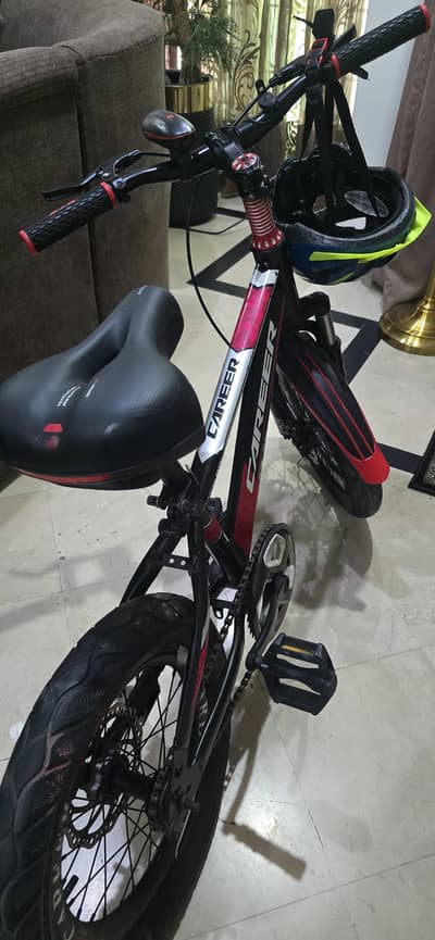 CAREER Mountain Bike / Cycle – Good  Condition + Helmet + Light