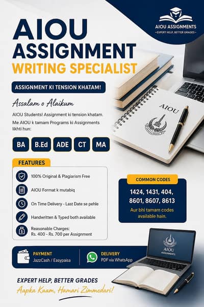 AIOU assignment writing specialist