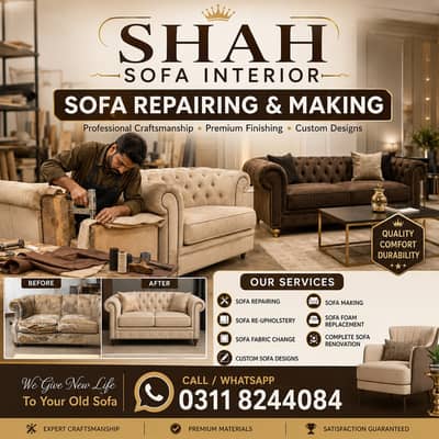 L shape sofa| Fabric change | Sofa Make to order | Sofa Repairing