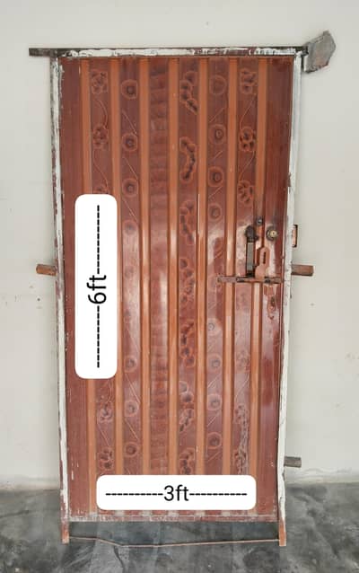 Iron Door 3×6 Ft | Lock & Latch Installed