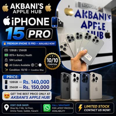 iPhone 15 Pro 128GB/256GB – SIM Locked | 10/10 Condition