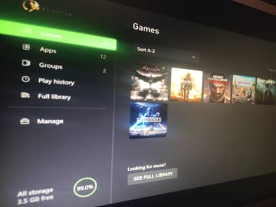 Xbox one 500 gb with controller and DVDs Instead games