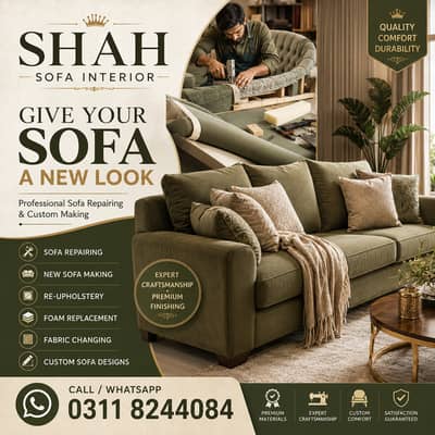 L shape sofa / sofa set / sofa repair / fabric change / sofa poshish