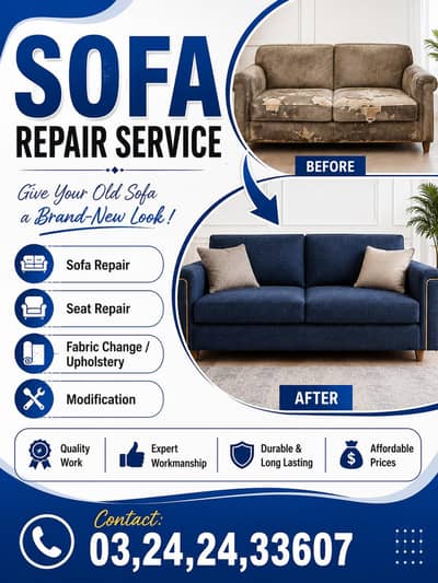 sofa repair, seat repair, curtain blinds, new sofa sets, false ceiling