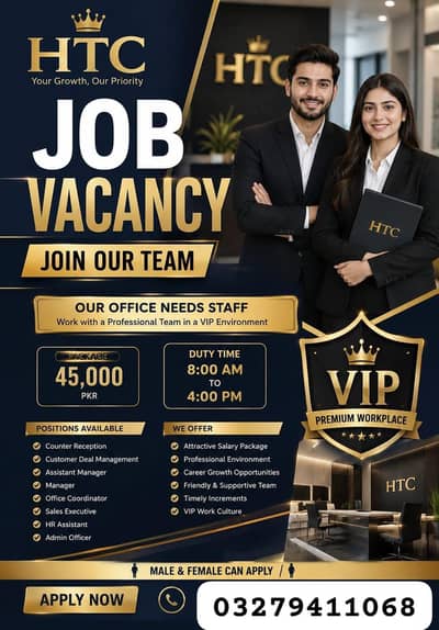 we are hiring staff male and female for work available
