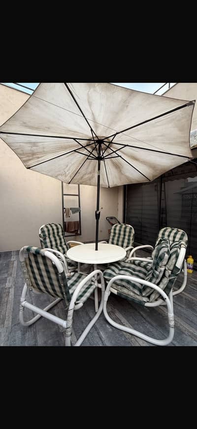 Waterproof umbrella and chairs