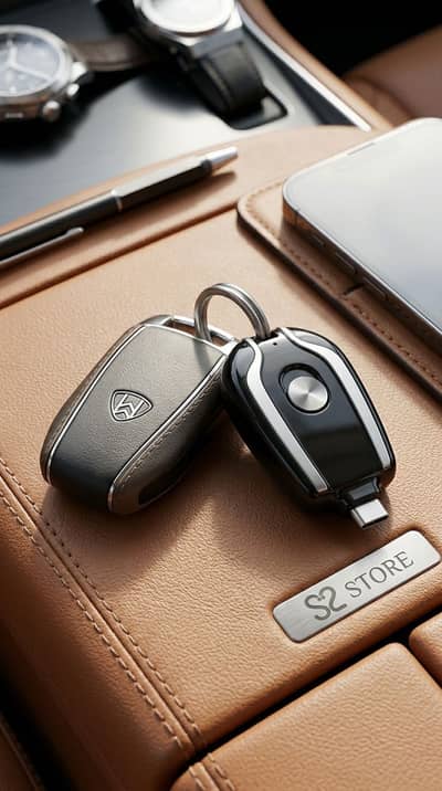 Title: Mini Type-C Keychain Power Bank | Black | Portable