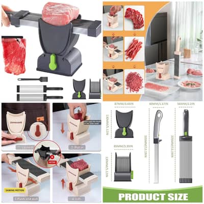 Jonscook 3-in-1 Manual Meat Slicer & Shredder