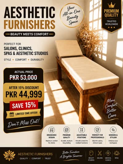 Bed|Saloon Bed | Spa Bed | Beauty Therapy Bed | Facial & Spa Bed