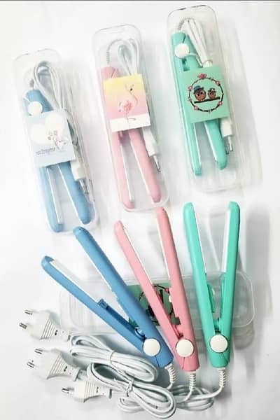 Mini Hair Straightener Nova Fast Drying Metal Pink Teal Purple