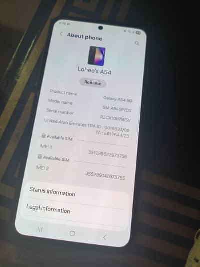 Samsung Mobile A54 5G