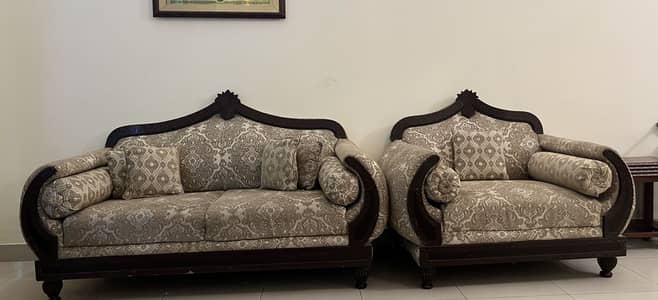 Wooden Sofa Set + Sethi