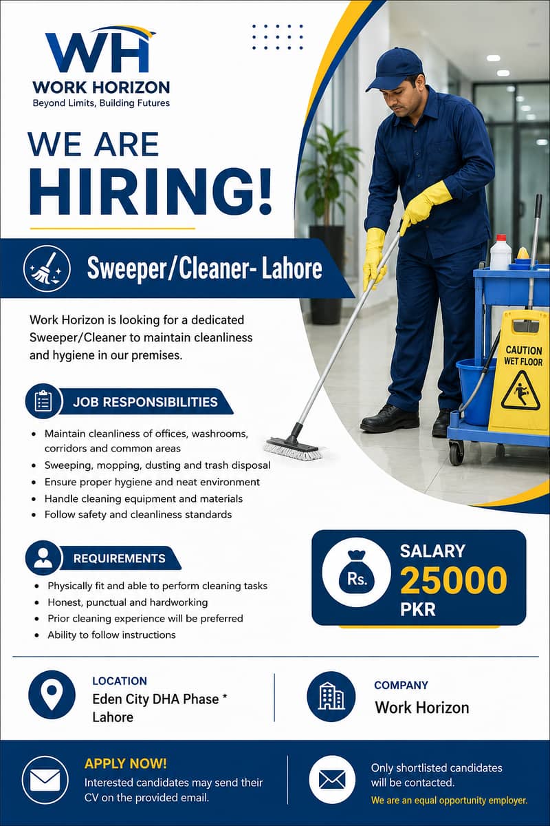 Sweeper/Cleaner- Lahore 0