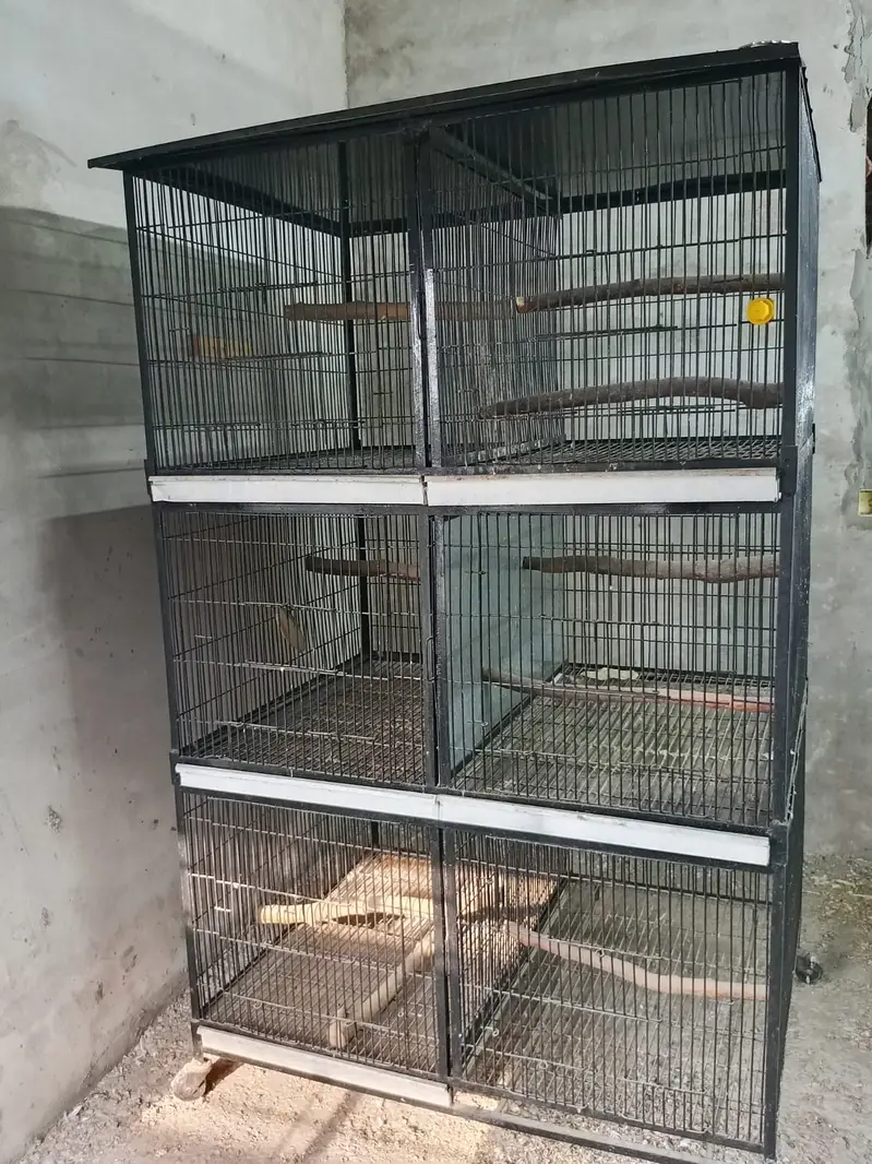 Bird Cage | Iron Cage | 6 Portion cage | Parrot Cage | cage for sale — photo 2