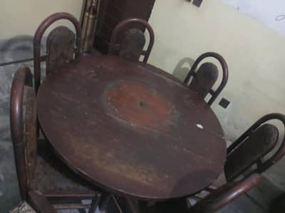 Dining table 6 chairs set for sell