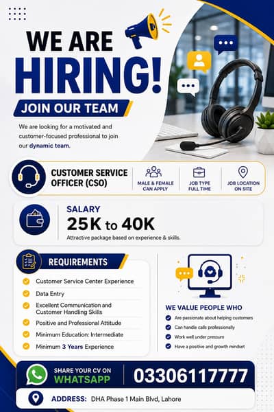 customer service & receptionist