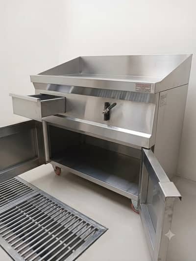 pure steel food counter stall