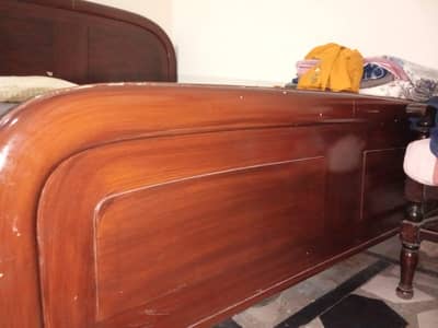 bed with to side tables for urgent sale