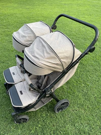 Premium Twin Baby Stroller – Duo City Double Pram for Twins Imported.