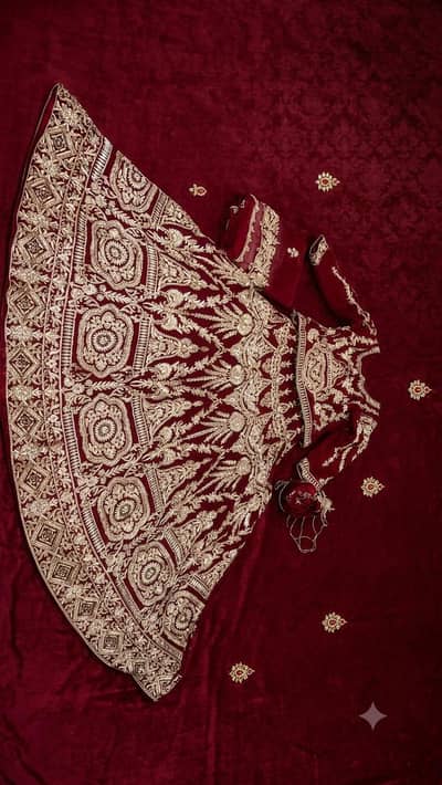 Maroon Bridal Lehenga | Fresh & Only Trial