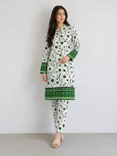 Ladies 2 Piece Embroidered Lawn Suit | Summer Collection | New Design