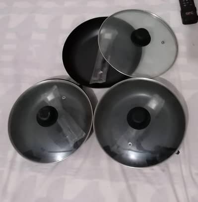 Urgent Sale: 3 brand-new non-stick pans