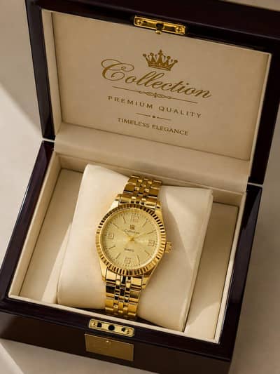 Golden watch luxury